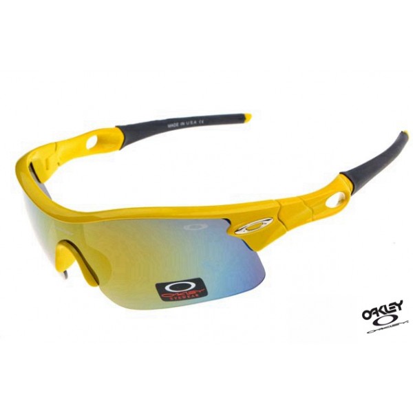 Foakleys Radar Pitch Sunglasses Yellow Fire Iridium Fake oakley
